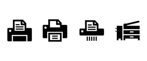 icono de impresora conjunto de iconos web. colección de iconos. ilustración vectorial sencilla. vector