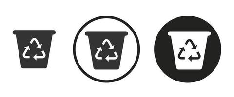 Recycle bin icon . web icon set .vector illustration vector