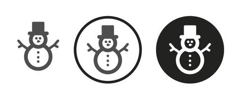 Snow man icon . web icon set .vector illustration vector