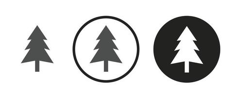 Widespread coniferous green tree icon . web icon set . icons collection. Simple vector illustration.