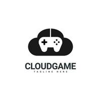 Cloud Game Logo Design Templates, Display Joystick and Cloud Icons vector