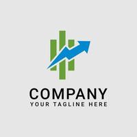 Simple Business Logo Design in Green and Blue vector