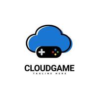 Cloud Game Logo Design, Joystick and Cloud Logo Combination, Logo Vector Template