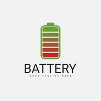 icono de batería para diseños de logotipos de empresas electrónicas modernas, plantillas de vectores de logotipos