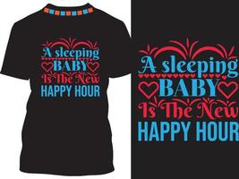 A sleeping baby is the new happy hour vector