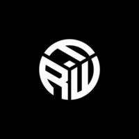 FRW letter logo design on black background. FRW creative initials letter logo concept. FRW letter design. vector