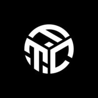FTC letter logo design on black background. FTC creative initials letter logo concept. FTC letter design. vector