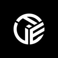 Diseño de logotipo de cinco letras sobre fondo negro. concepto de logotipo de letra de iniciales creativas fve. diseño de cinco letras. vector