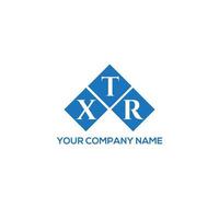 XTR letter logo design on white background. XTR creative initials letter logo concept. XTR letter design. vector