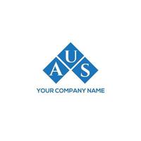 AUS letter logo design on white background. AUS creative initials letter logo concept. AUS letter design. vector