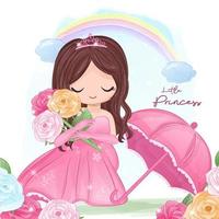 Cute Little Princess Illustration for decoration vector