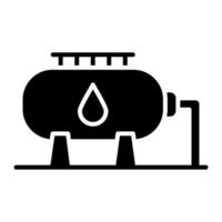 Gas Storage Glyph Icon vector