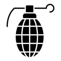 Army Bomb Glyph Icon vector