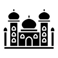 Taj Mahal Glyph Icon vector