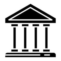 Acropolis Glyph Icon vector