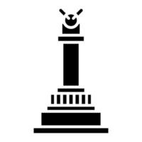 icono de glifo de columna de victoria vector