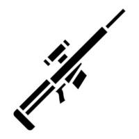 Sniper Rifle Glyph Icon vector