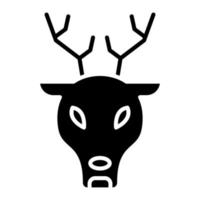 Deer Glyph Icon vector