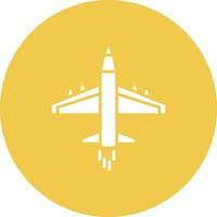 Army Jet Glyph Icon vector