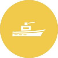 Army Ship Glyph Icon vector