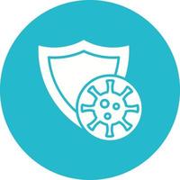 Virus Protection Glyph Icon vector