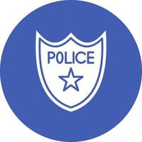 Police Badge Glyph Icon vector