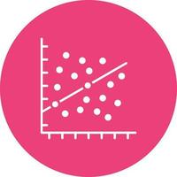 diagrama de dispersión glifo círculo bakground icono vector