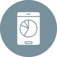 Pie Chart Glyph Circle Bakground Icon vector