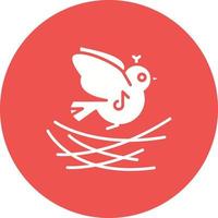 Brids in Nest Glyph Icon vector