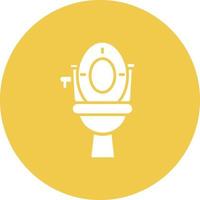 icono de glifo de baño vector