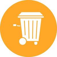 Trash Bin Glyph Icon vector