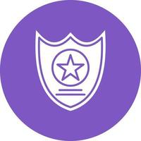 Sheriff Badge Glyph Icon vector