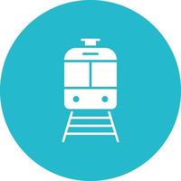 tren glifo círculo bakground icono vector