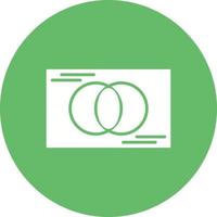 Venn Diagram Glyph Circle Bakground Icon vector