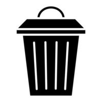 Garbage Cleaning Glyph Icon vector