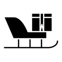 Sleigh Glyph Icon vector