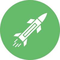 Army Rocket Glyph Icon vector