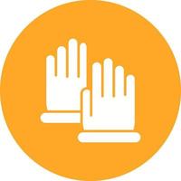 Cleaning Gloves Glyph Icon vector