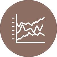 Stacked Graph Glyph Circle Bakground Icon vector