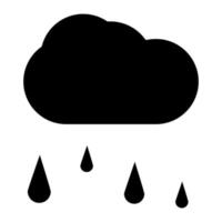 Rainy Clouds Glyph Icon vector