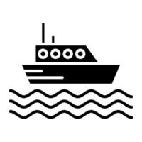 Ferry Boat Line Icon vector