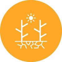 Drought Glyph Circle Bakground Icon vector