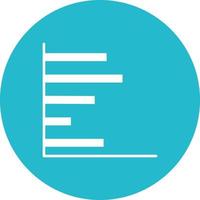 Horizontal Bars showing Progress Glyph Circle Bakground Icon vector