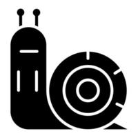Snail Glyph Icon vector