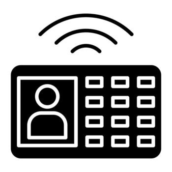 icono de línea de intercomunicación vector