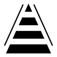 Pyramid Chart Line Icon vector