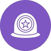 icono de glifo de casco de policía vector