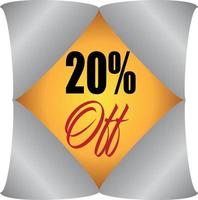 20 Percentage off discount promotion sale for your unique selling poster, banner, discount, ads vector