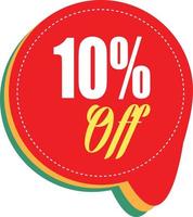 10 Percentage off discount promotion sale for your unique selling poster, banner, discount, ads vector