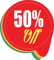 50 Percentage off discount promotion sale for your unique selling poster, banner, discount, ads vector